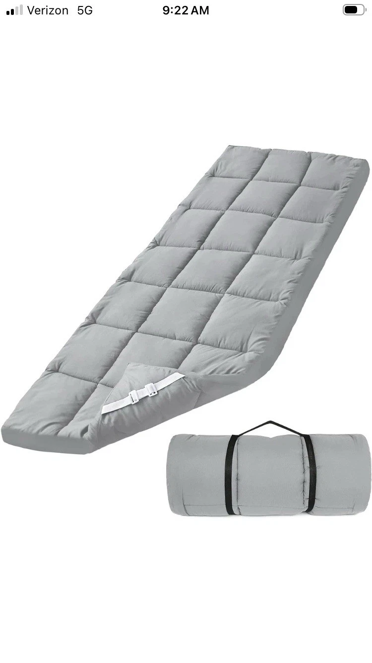 Camping Cot Mattress Foam Pad Quilted Sleeping Pad Thick&Soft Topper 75"x30"