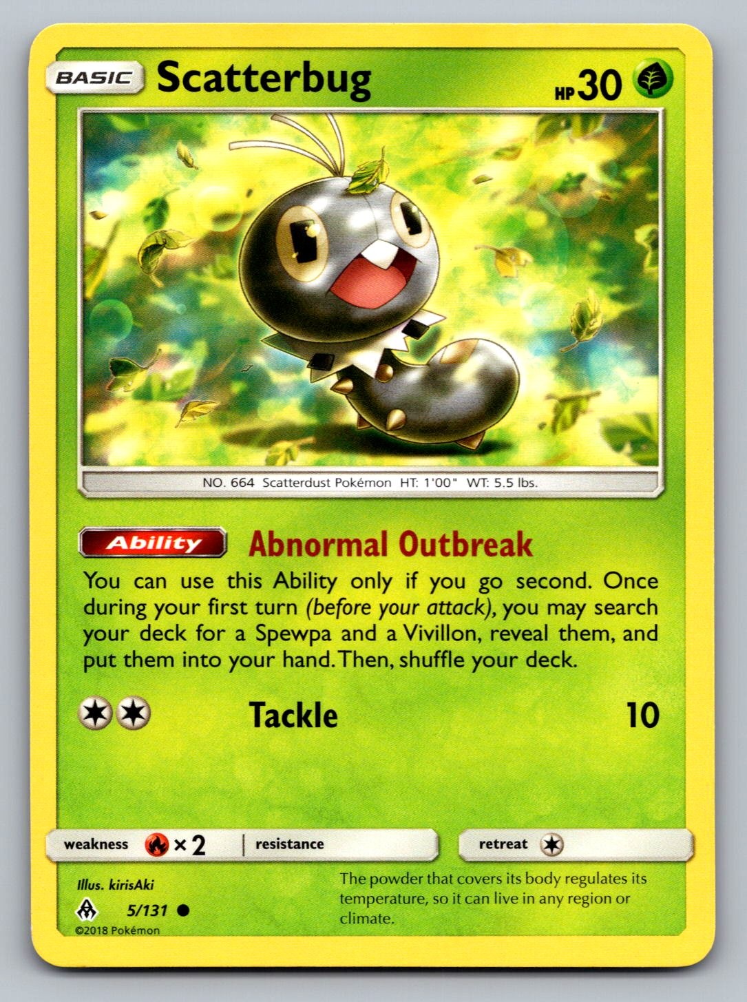 Pokemon TCG SM - Forbidden Light Scatterbug (5) 5/131