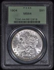 1904 Morgan Silver Dollar $1 PCGS MS64 (OGH) Nice Luster!