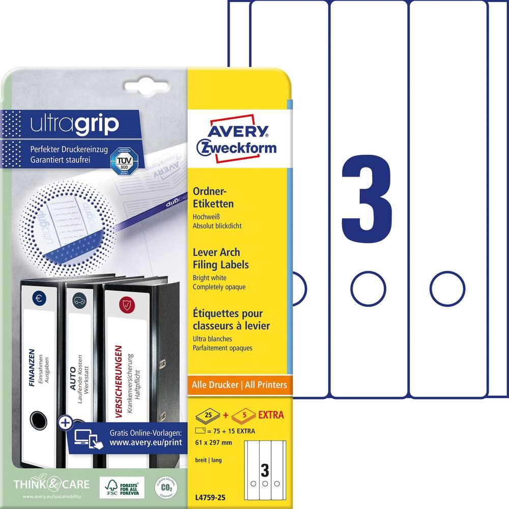 Identifier ses dossiers facilement avec l'étiquette Avery L4759-25
