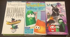 VeggieTales VHS Lot of 3: The Ultimate Silly Song Countdown, Very Silly Songs,  