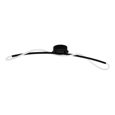 LED Deckenlampe Deckenleuchte Stahl in schwarz Kunststoff in weiss