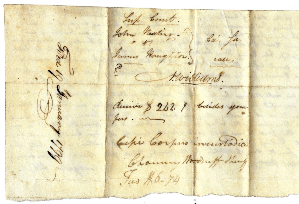 1799 Early American Document Supreme Court Albany New York filed Jan 19, 1799 - Image 3 of 4