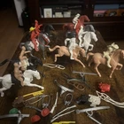 MARX STUART ROY ROGERS PLAYSET BUCKBOARD COWBOYS HORSE 60MM PLASTIC TOY SOLDIERS