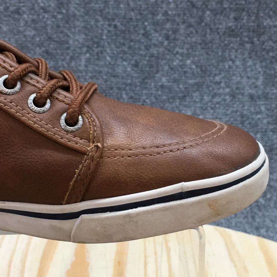 Nautica Shoes Youth 1 Moulouya Sneakers Brown Faux Leather Lace Up Low Casual - Image 3 of 4