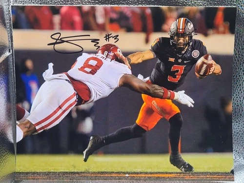 Spencer Sanders Oklahoma State Cowboys Quarterback signed autographed 8x10 2021