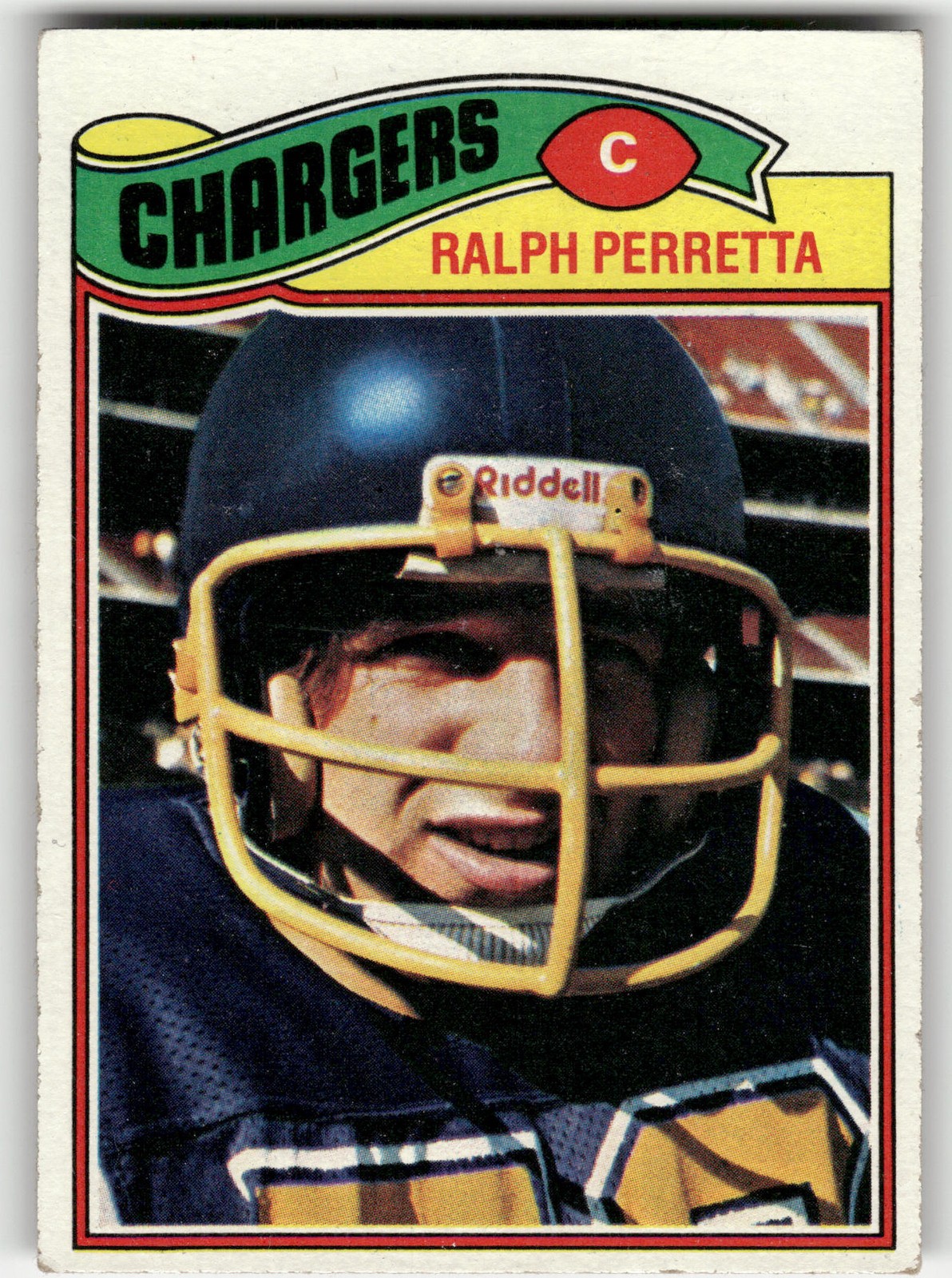 1977 Topps Ralph Perretta Rookie #308 San Diego Chargers RC,VG