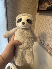 HTF Carters Grey And White Sloth Stuffed Animal Plush Baby Toy Lovey