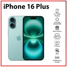 Apple iPhone 16 Plus 5G 8GB+256GB TEAL Dual SIM Unlocked iOS Cell Phone