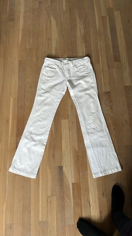 Diesel Flare White Jeans Women’s 27 XS Denim Casual Mid Rise