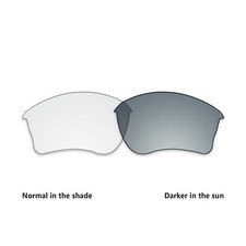 KEYTO Replacement Lens for-Oakley Half Jacket XLJ Photochromic Clear/Grey