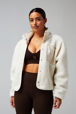Fabletics Tahoe Teddy Jacket Size Small Bone M