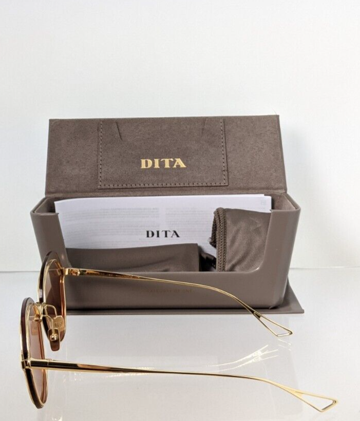 Authentic DITA Nightbird-Three NT 1122-C.01 62O10-White Gold w/Brown Sunglasses Authentic DITA Nightbird-Two DTS519-58-03 Geometric Gold w  main image 2