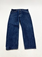 Vintage Levi  s 501 Jeans Mens 37x27 Tag 40x30 Blue Dark Wash