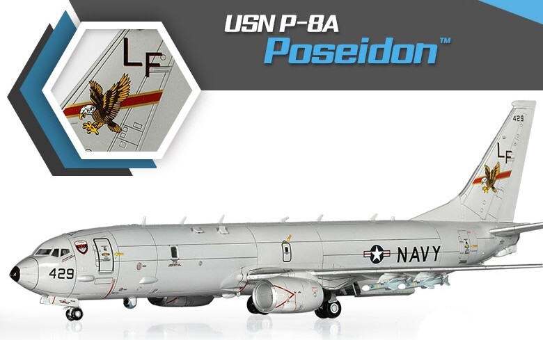 アカデミー　1/144 P-8A 対潜哨戒機　（完成品） 1/144 ACADEMY P-8A POSEIDON USN BOEING AIRCRAFT PLA MODEL MILITARY