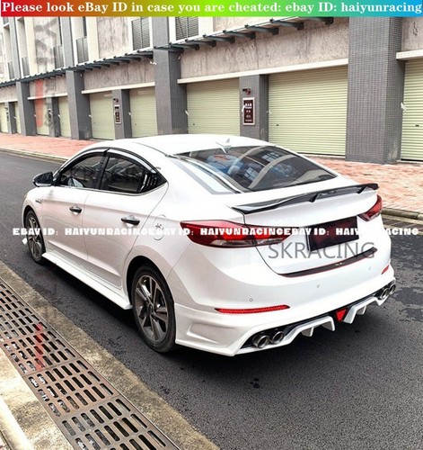 Fits For Hyundai Elantra 2017-2018 Carbon Fiber Rear Trunk Deck Lip Wing Spoiler - Picture 5 of 15