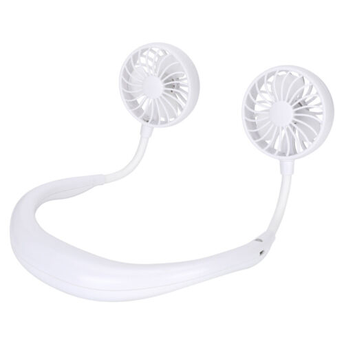 Portable USB Rechargeable Neckband Sport Fan Lazy Neck Hanging Dual Cooling Fan - Picture 23 of 32