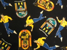 Elvis Jukebox 1956 Shamson And Son 100 Cotton Fat Quarter Fabric New