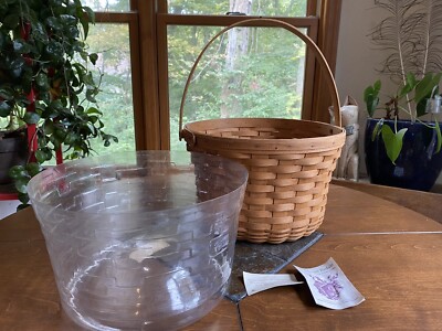 ロンガバーガー Longaberger large desktopbasket Longaberger Classic Large Fruit Basket 1998 With Liner
