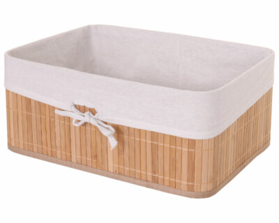 3er Set Aufbewahrungskorb MCW-C21, Korb Aufbewahrungsbox, Bambus  naturfarben | eBay