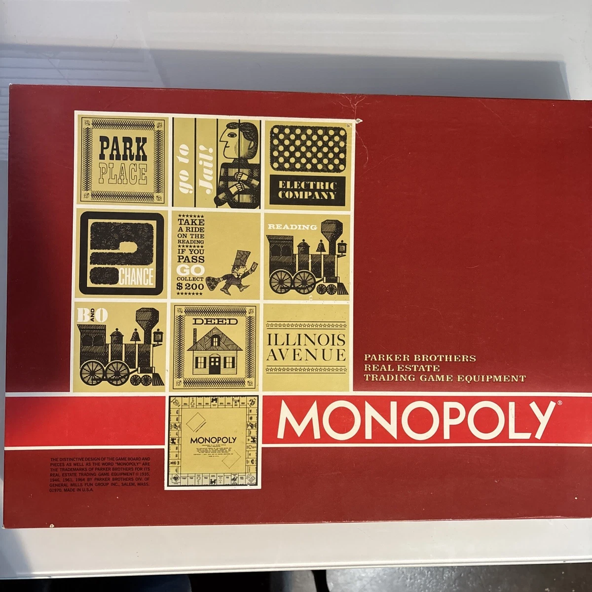 Monopoly Board 1964 Vintage Manufacture Board & Traditional Games