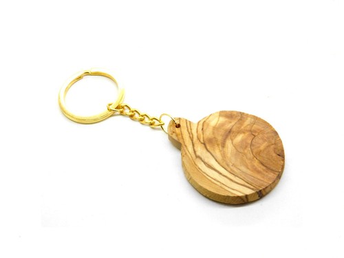 5 Pcs Olive Wood Jerusalem Cross Keychain Keyring Hand Carved Holyland Jerusalem - Picture 4 of 4
