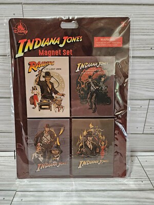 Indiana Jones Disney Parks Magnet Set of 4 Raiders Temple Last Crusade Crystal