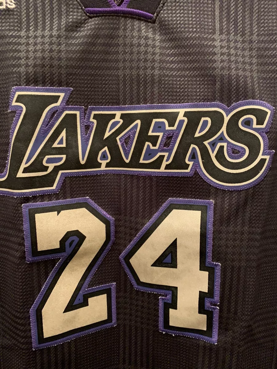 Los Angeles Lakers #24 Kobe Bryant Black With Purple Swingman Jersey on sale,for Cheap,wholesale from China