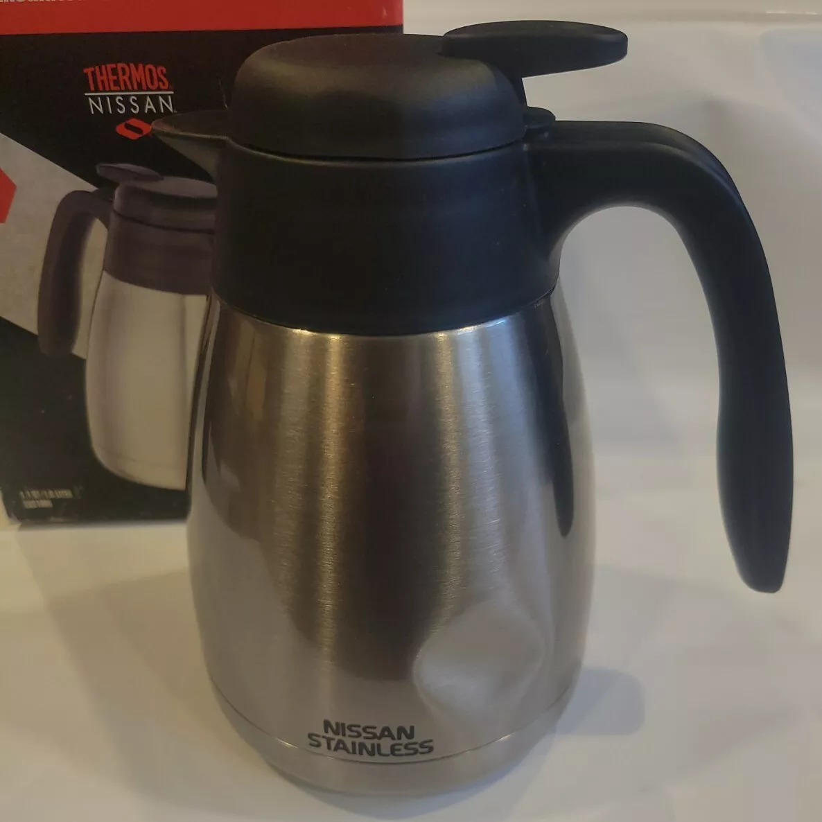 Thermos TGS1000 Stainless 1L 34 Oz. Vacuum Insulated Carafe. NEW Scratch Dent