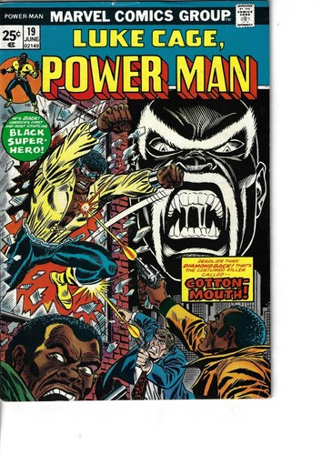Power Man 19 Luke Cage 1st Cottonmouth Fine+ 1974 Glossy 