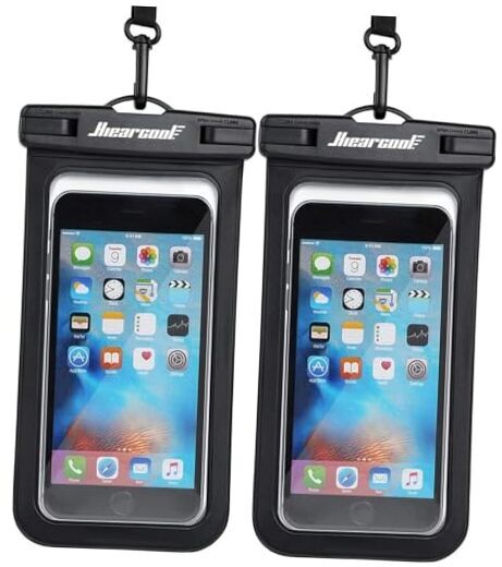 Waterproof Phone Pouch, Universal Case Compatible for iPhone 15 Black & Black