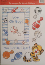 SUZY'S ZOO "BABY BOY" CARDSTOCK STICKER SHEET 84005