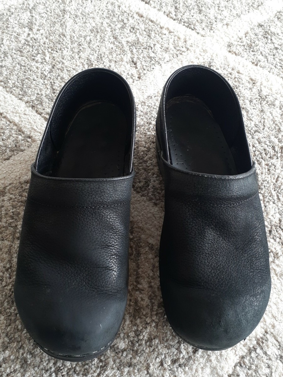 Sanita Womens Black Heeled Clogs EUR 41