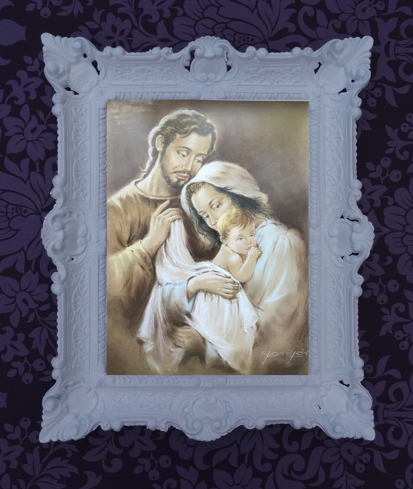 Gemälde oval Maria Jesus Barock 1750 | Kaufen auf Ricardo