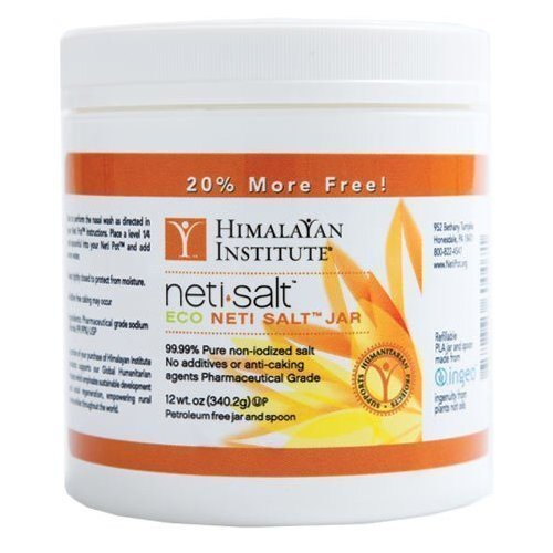 Himalayan Chandra Neti Salt Non Iodized Pure Eco Refillable Jar 2 oz Pack of 2 - Picture 1 of 4