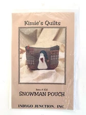 Indygo Junction Kimie's Quilts SNOWMAN POUCH Pattern