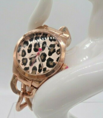 Betsey Betsy Johnson Rose Gold Link Bracelet Leopard BJ00437  display picture 2