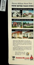 1956 Sherwin Williams House Paint Exterior Vintage Print AD 8136