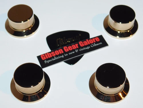 Gibson Les Paul Knobs Top High Performance Gold Chrome Guitar Parts Custom HP