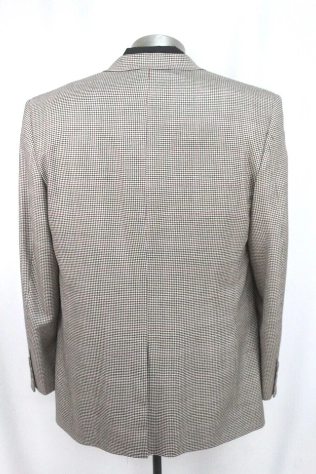 mens houndstooth TASSO ELBA wool cashmere sport suit coat jacket blazer 44 L - Image 4 of 4