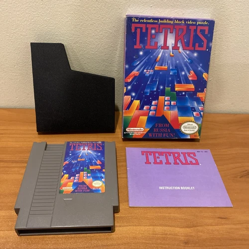 Tetris NES (Nintendo Entertainment System, 1989) With Box And Manual