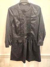 J.Crew Gray Pin Tucked Pleated Drop Waist Long Sleeve Wool Blend Dress 44-11