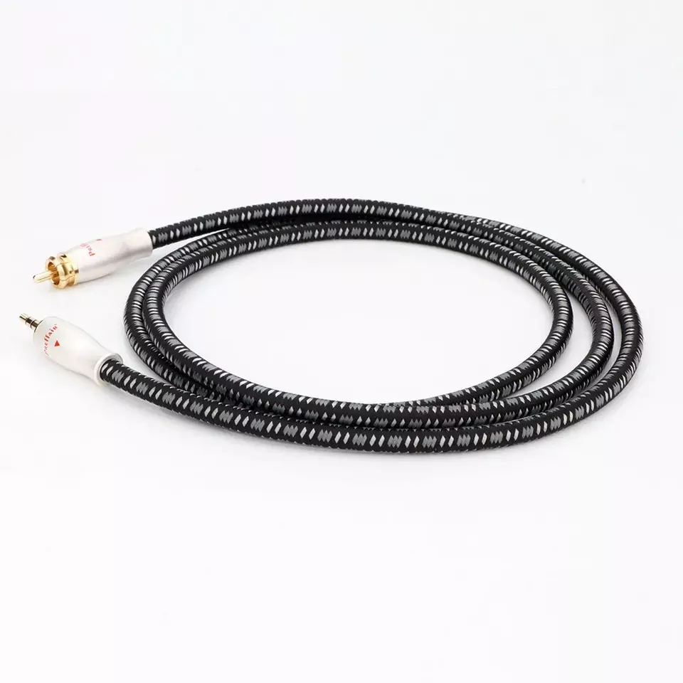 3.5mm Male To 2X RCA Plug HiFi 6N OCC Silver Plated Audio Balanced Insert Cable - Image 4 of 4