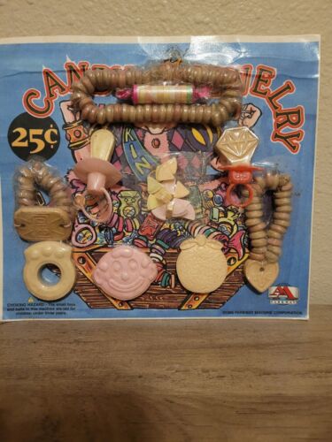 Vintage Rare "Candy Jewelry" Old Gumball Vending Machine Display  Card - Picture 1 of 6