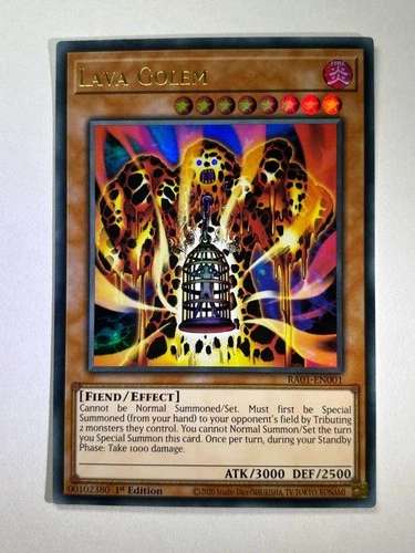 Lava Golem RA01-EN001 Ultra Rare 1st Edition YuGiOh Card NM