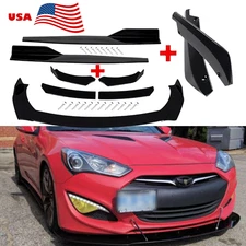For Hyundai Genesis C Front Bumper Lip Chin Spoiler Body Kit Splitter Side Skirt