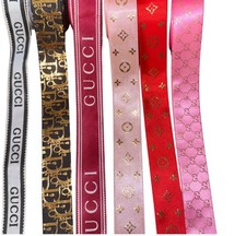 Luxury Ribbon Set 18 Yards  Satin  Grosgrain  1 Inch Wide  6 Colors