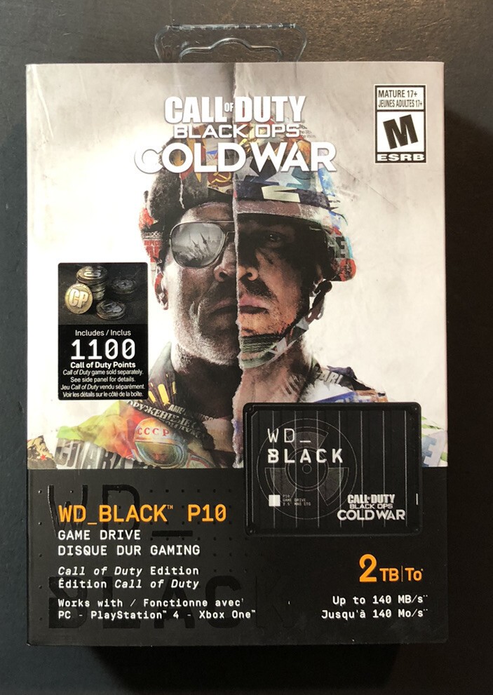 WD Black P10 Game Drive 2TB USB Call of Duty Black Ops Cold War