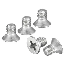 M3-0.5x4 Flat Head Machine Screws -100pcs -304 Stainless Steel -Silver