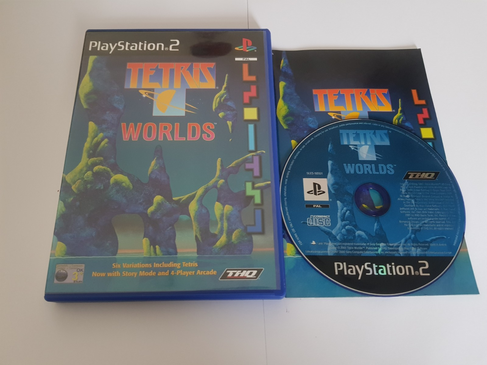 Tetris Worlds Puzzle Game For Sony Playstation 2 PS2 THQ 2002 Retro Gaming